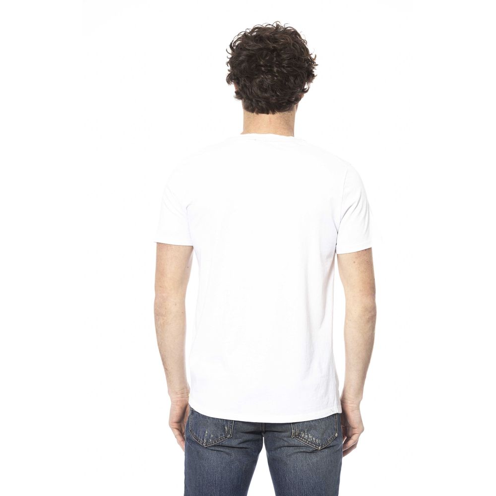 White Cotton Men T-Shirt