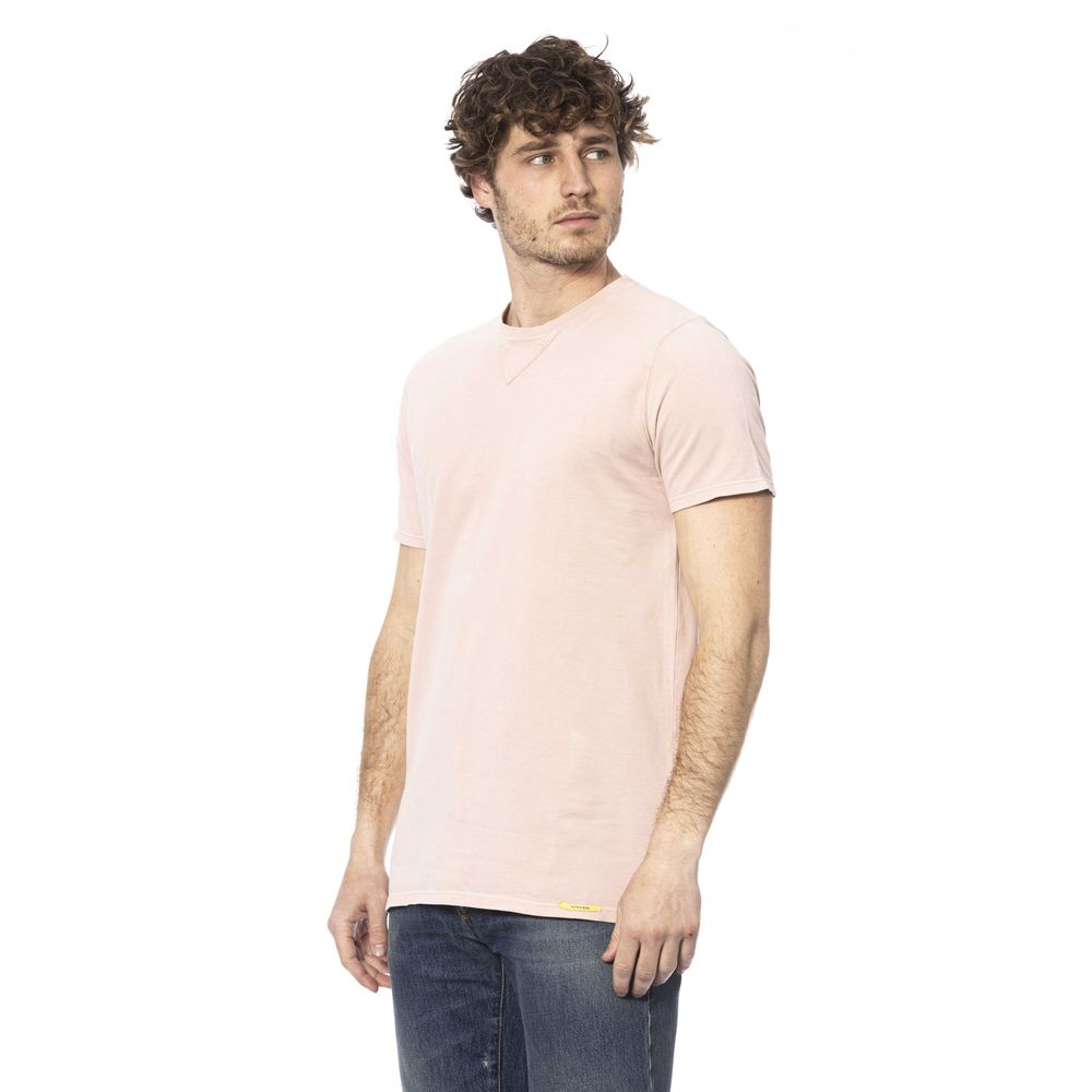 Pink Cotton Men T-Shirt