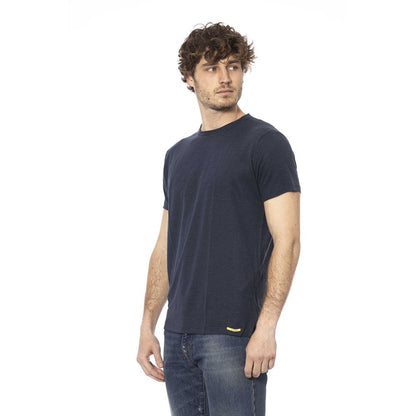 Blue Cotton Men T-Shirt