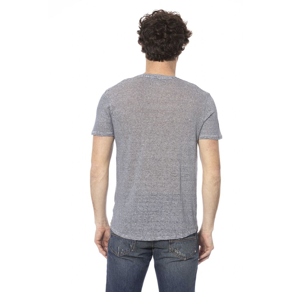 Blue Linen Men T-Shirt