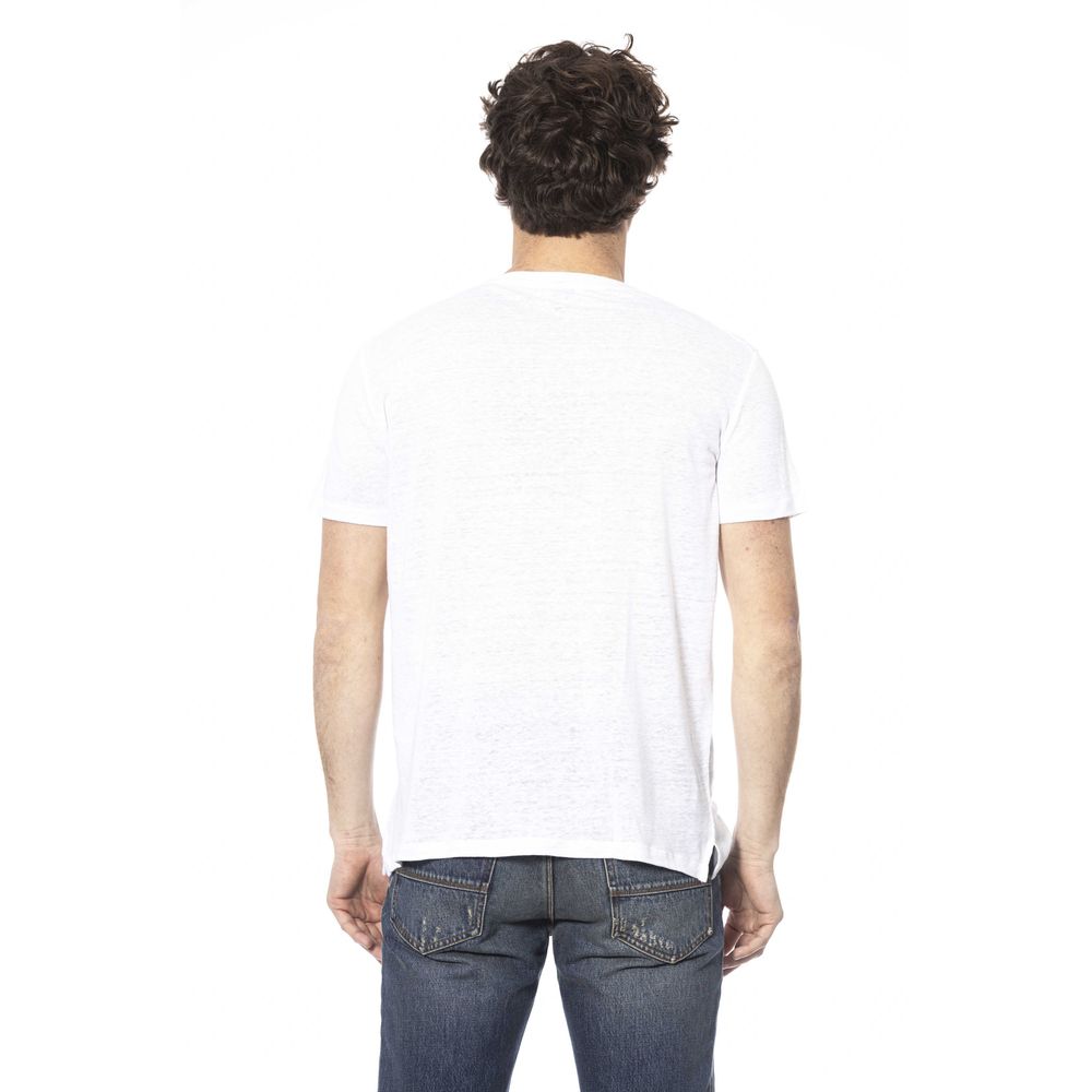 White Cotton Men T-Shirt