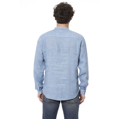 Light Blue Linen Men Shirt