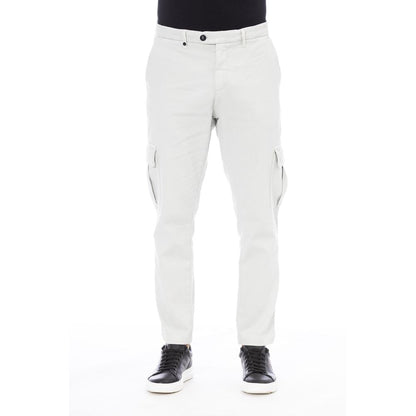 White Cotton Men Pant