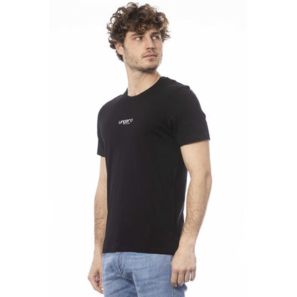 Black Cotton Men T-Shirt