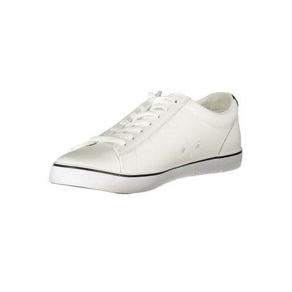 White Polyester Men Sneaker