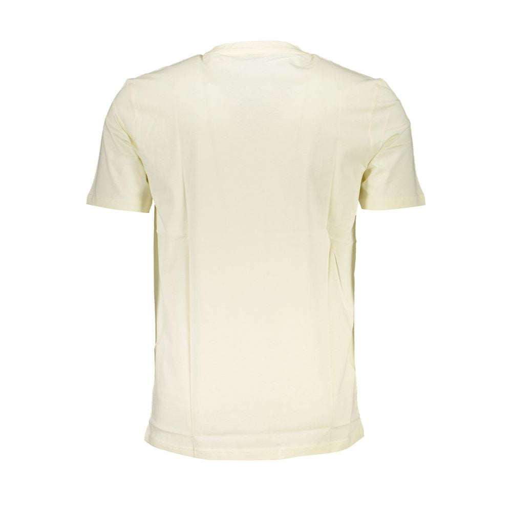 Beige Cotton Men T-Shirt