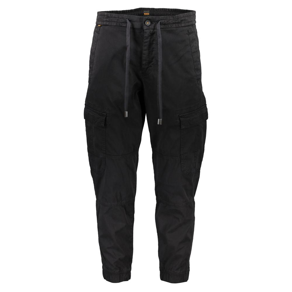 Black Cotton Men's Trouser