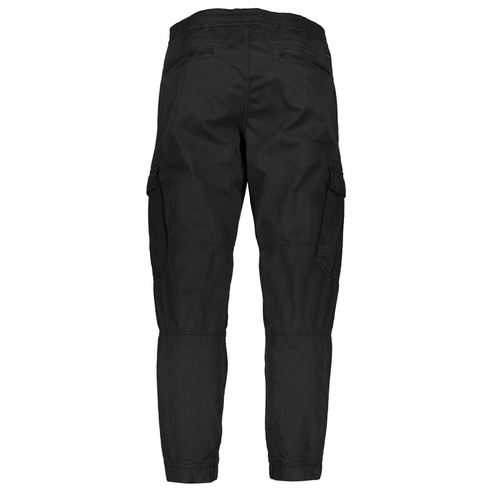 Black Cotton Men's Trouser