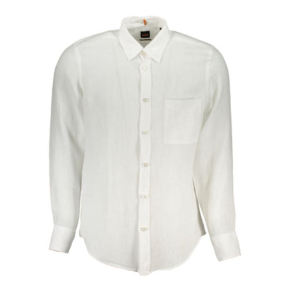 White Linen Men Shirt