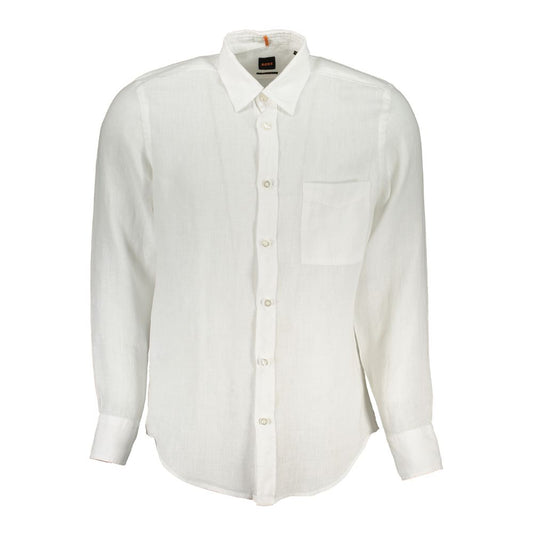 White Linen Men Shirt