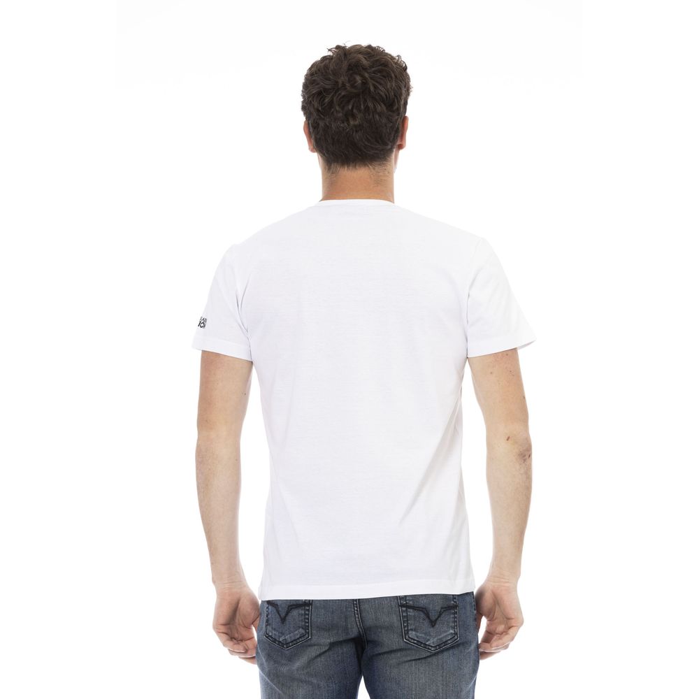 White Cotton Men T-Shirt