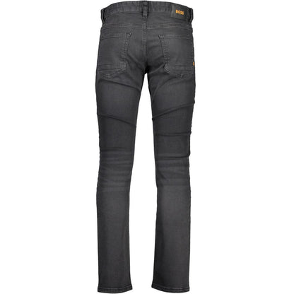 Black Cotton Men Jeans