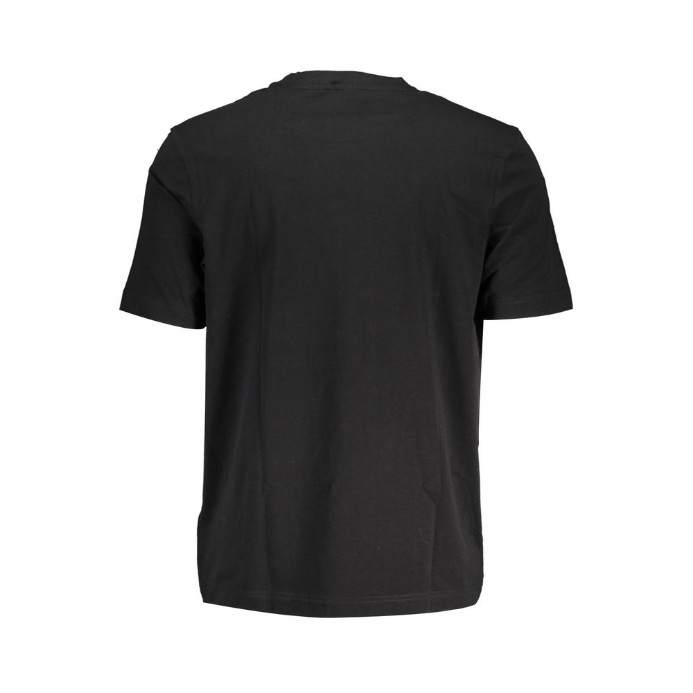 Black Cotton Men T-Shirt