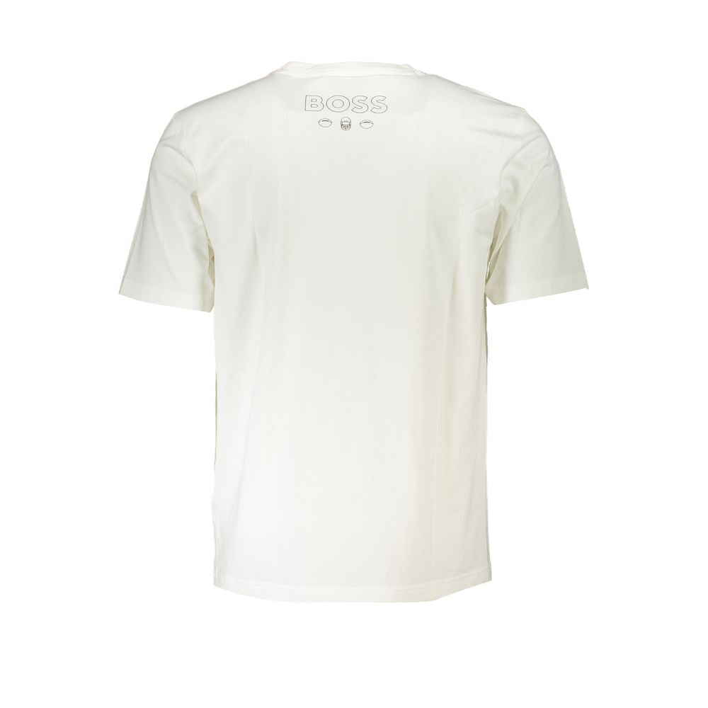 White Cotton Men T-Shirt