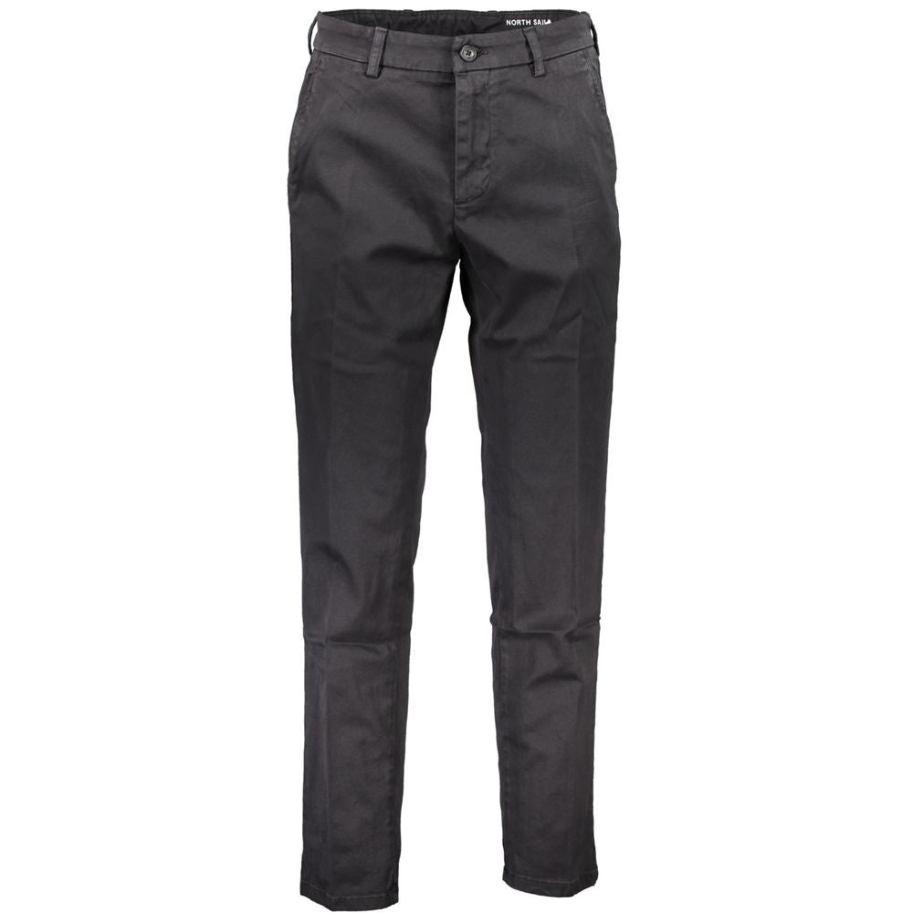 Black Cotton Men Trouser