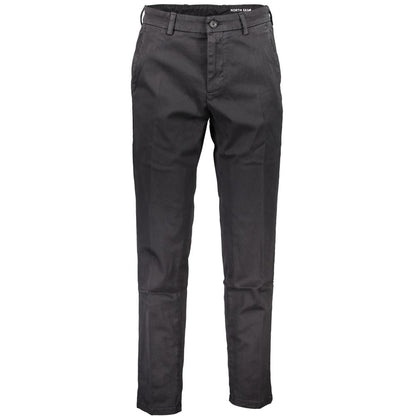 Black Cotton Men Trouser