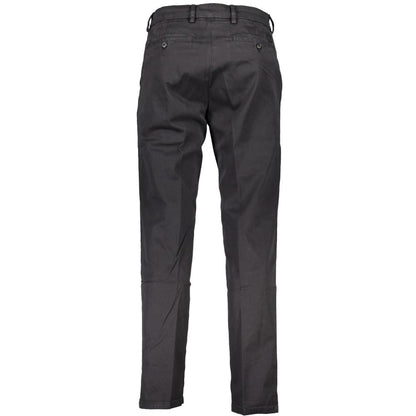 Black Cotton Men Trouser