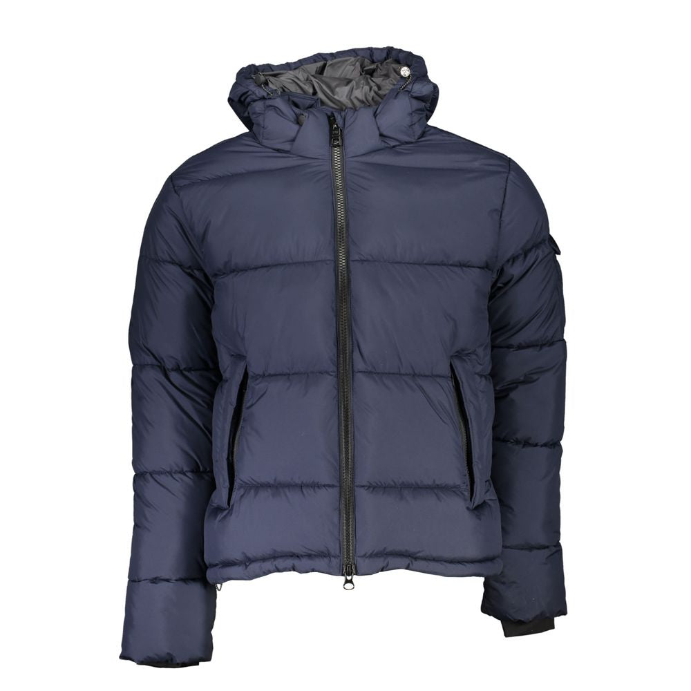 Blue Polyester Men's Jacket