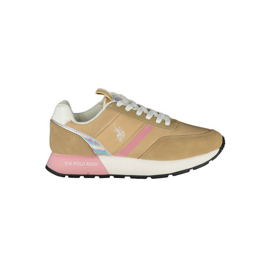 Beige Polyester Women Sneaker