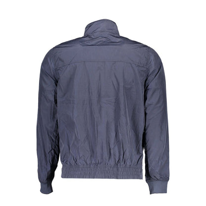 Blue Polyester Men Jacket