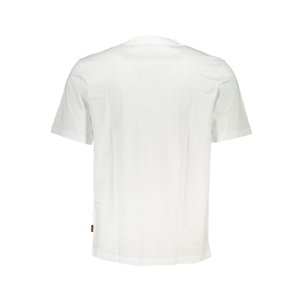 White Cotton Men T-Shirt