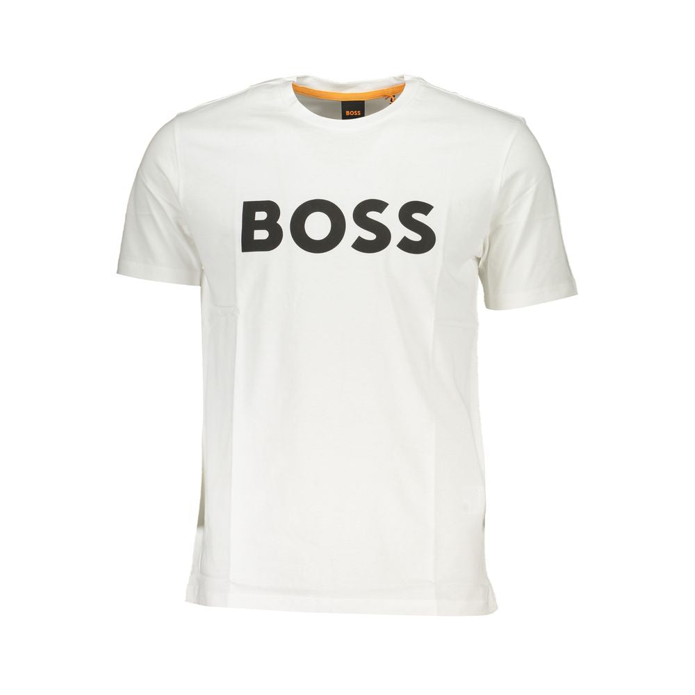 White Cotton Men T-Shirt