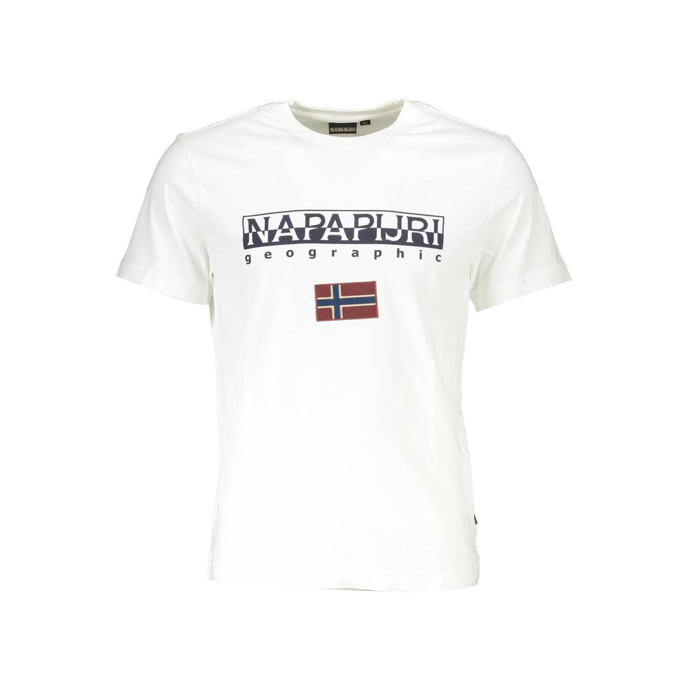 White Cotton Men T-Shirt