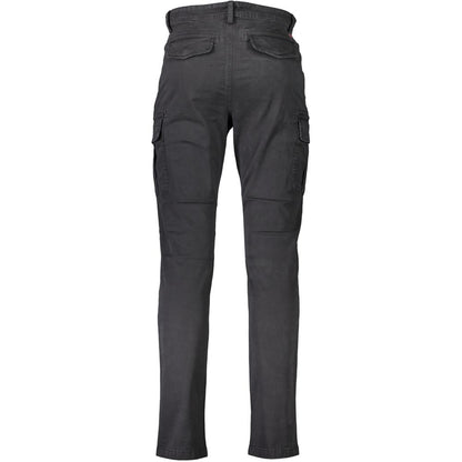 Black Cotton Men Pants