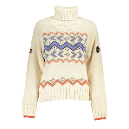 Beige Acrylic Women Sweater