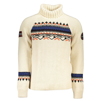 Beige Acrylic Men Sweater