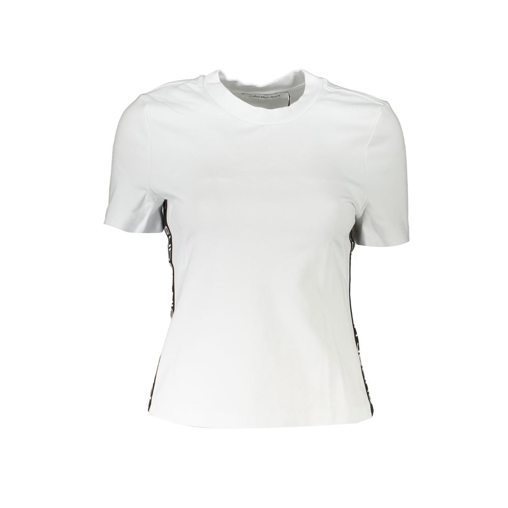 Sleek White Short Sleeved Technical Top