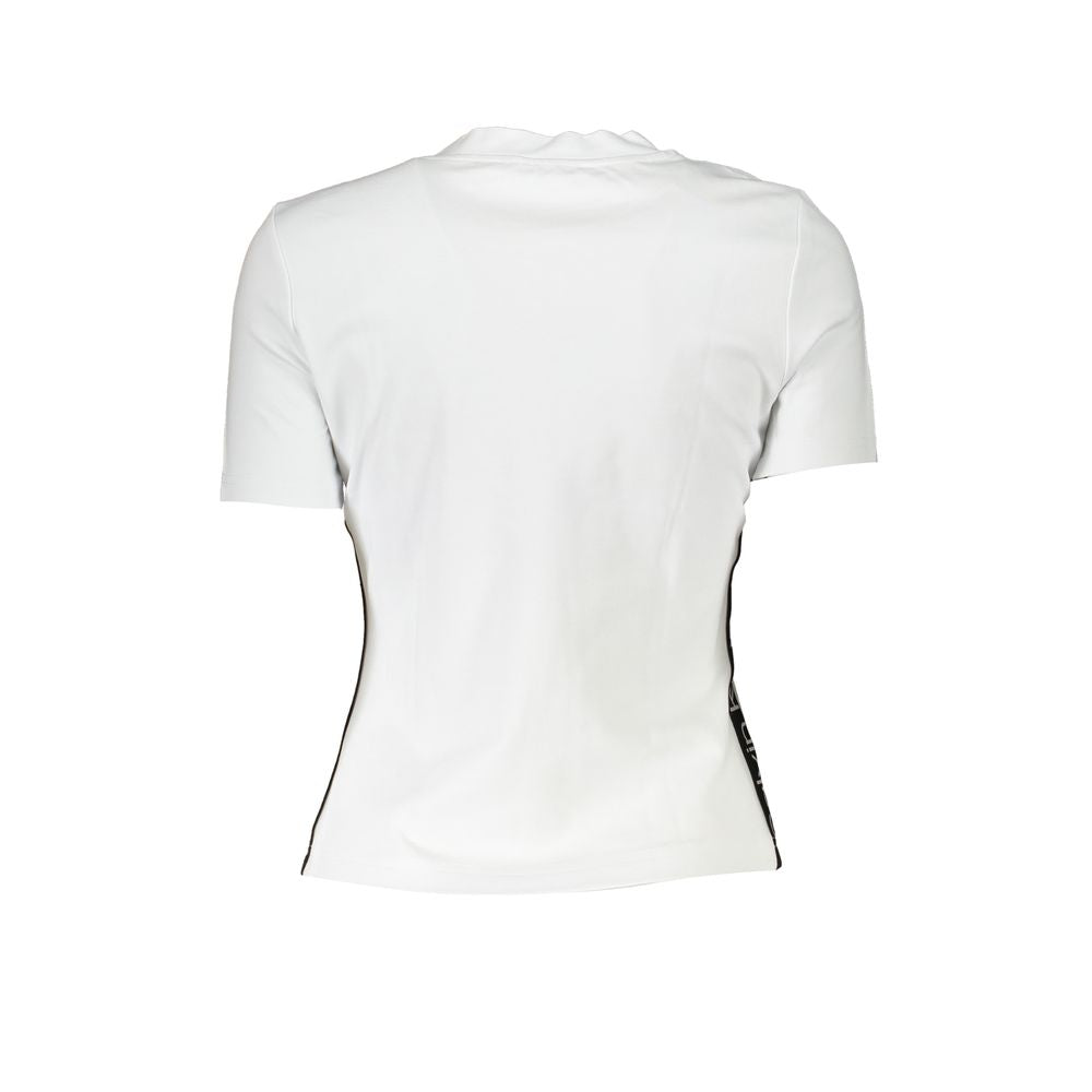 Sleek White Short Sleeved Technical Top