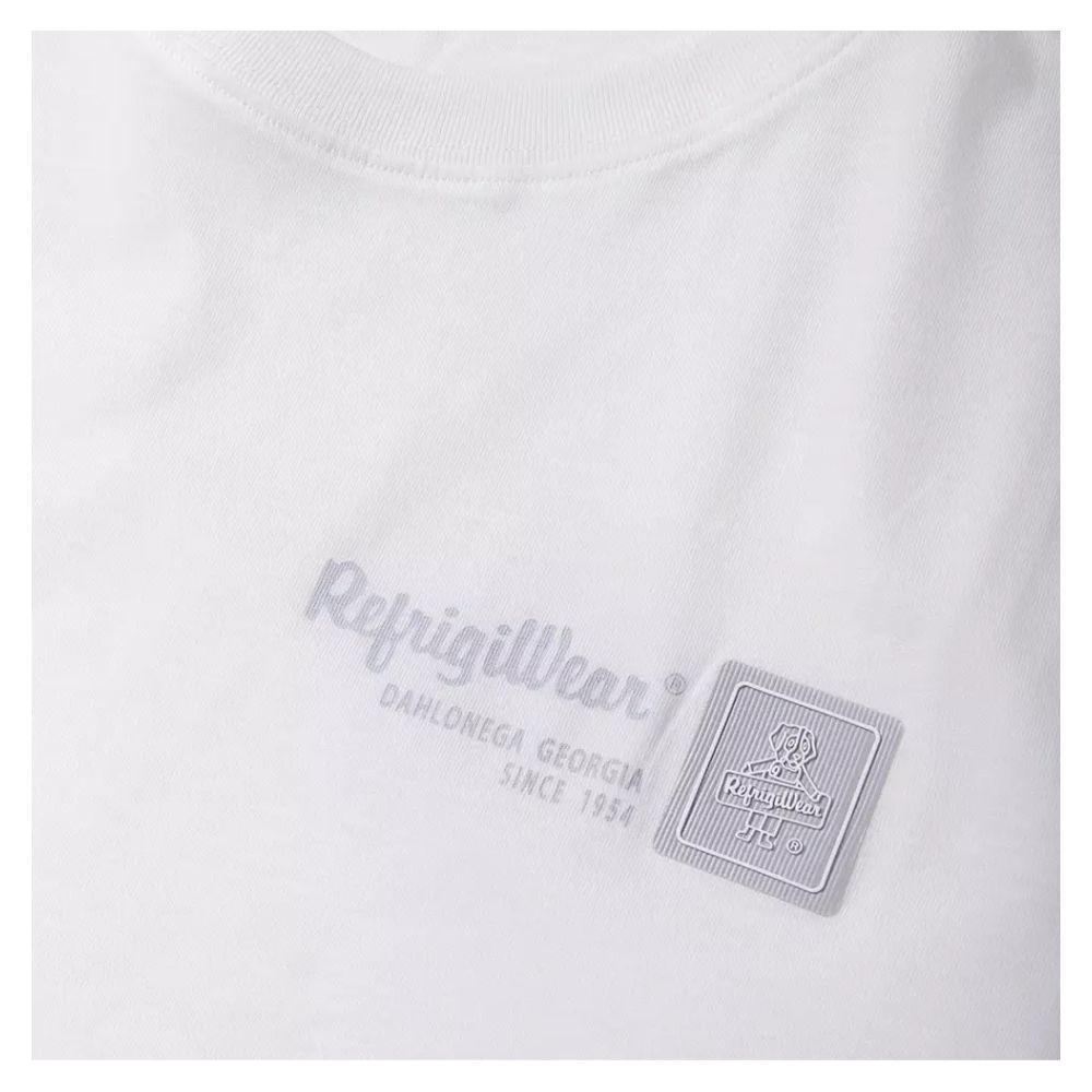 Classic White Cotton Crew-Neck Tee with Logo Detail