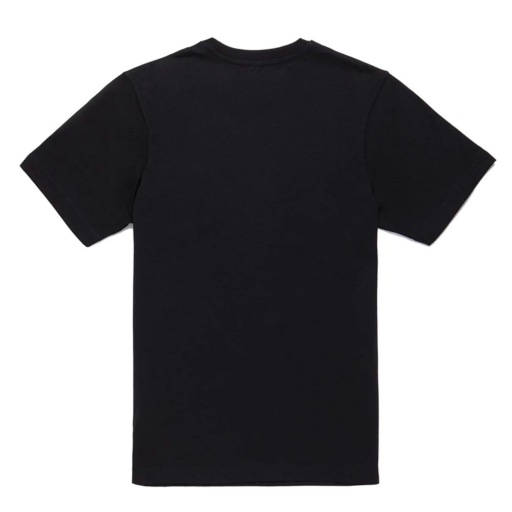 Elegant Black Cotton Tee with Chest Logo