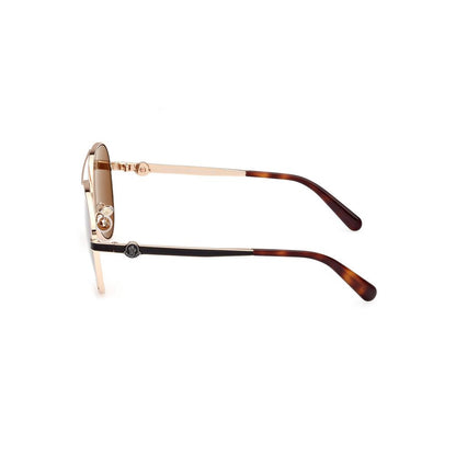 Elegant Gold Round Metal Sunglasses