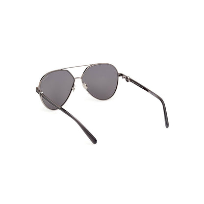 Chic Round Metal Frame Sunglasses with Smoke Lens