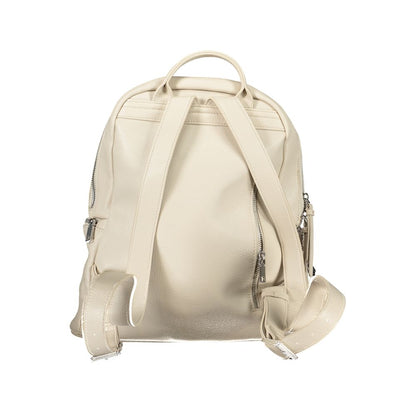 Chic Beige Everyday Backpack with Contrasting Details