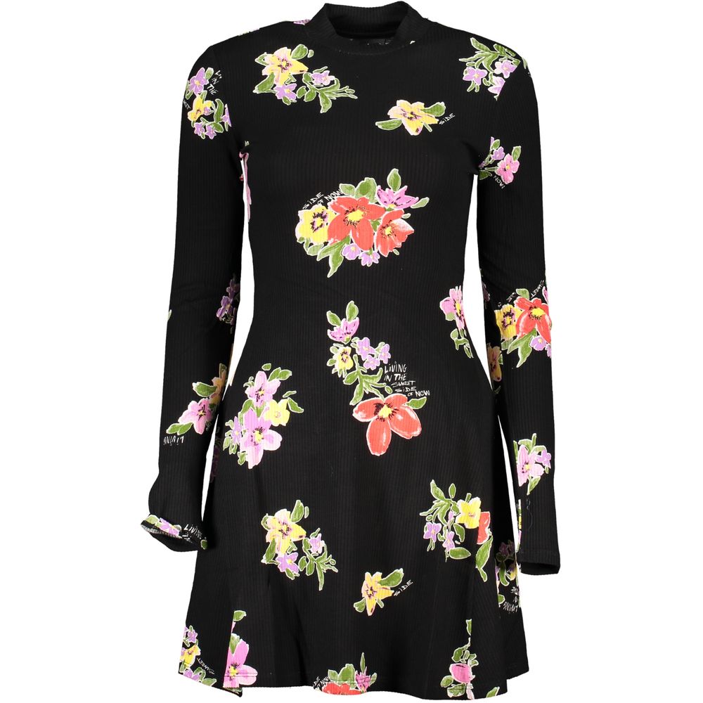 Chic High Neck Long Sleeve Printed Dress