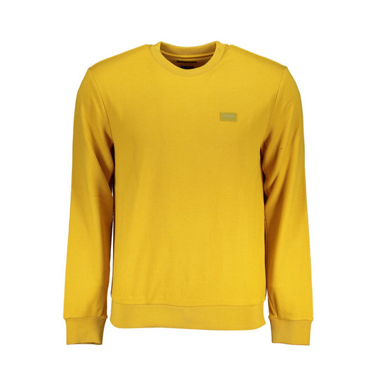 Sleek Yellow Slim Fit Crew Neck Sweater