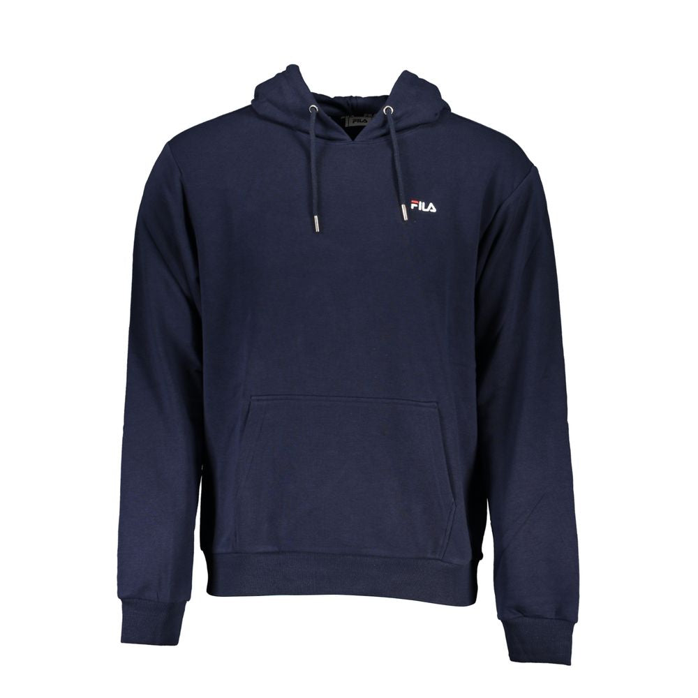 Blue Cotton Blend Hooded Sweatshirt