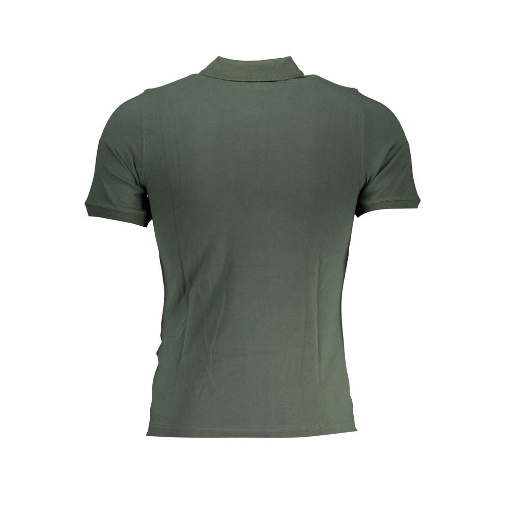 Green Contrast Detail Polo Shirt