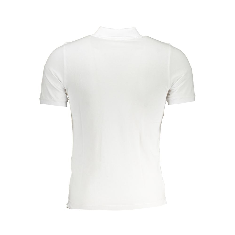 Elegant White Contrast Polo Shirt