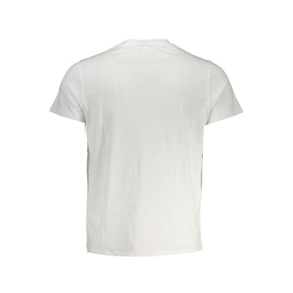 Elegant White Cotton T-Shirt with Pocket Detail