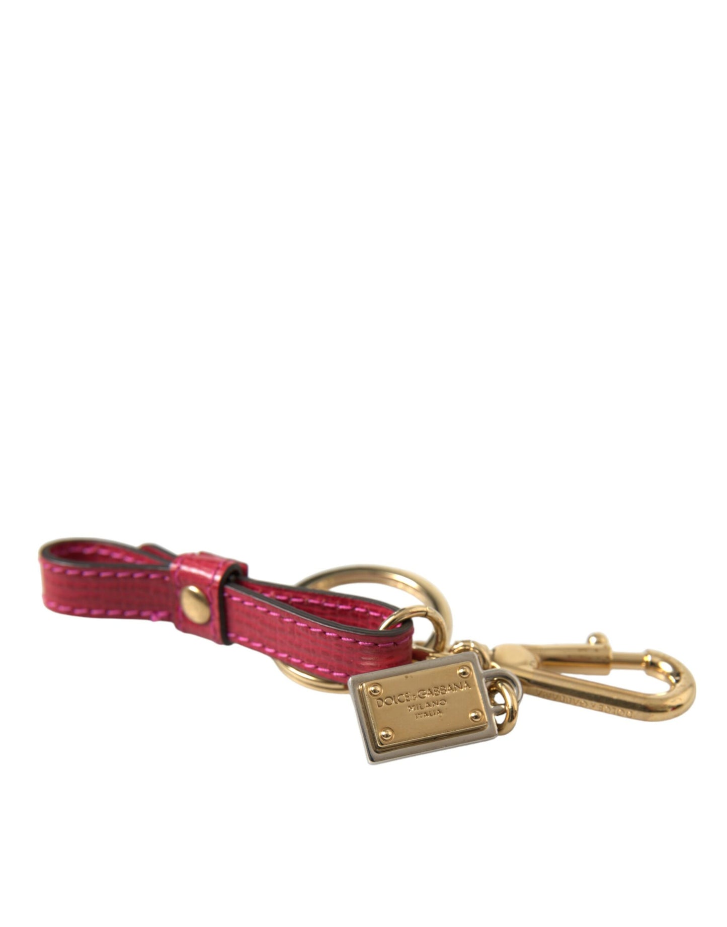 Stunning Red Leather Keychain