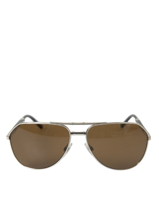 Sleek Silver Metal Sunglasses for Men