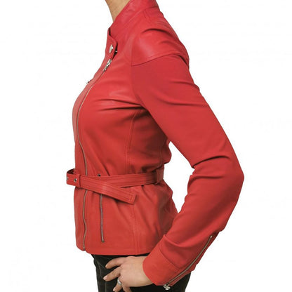 Pink Leather Di Lambskin Jackets & Coat