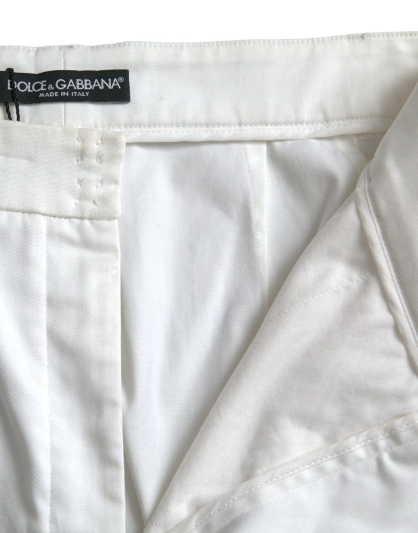 White High Waist Cotton Hot Pants