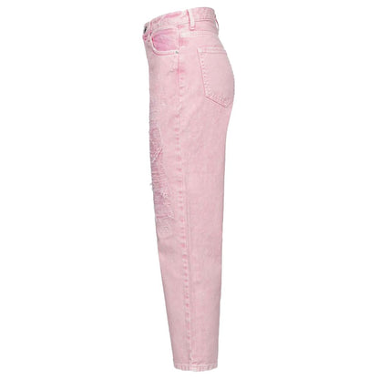 Pink Cotton Jeans & Pant