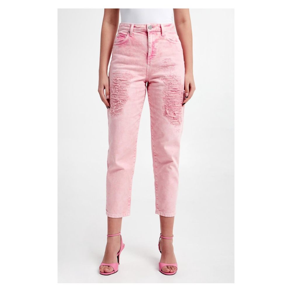 Pink Cotton Jeans & Pant