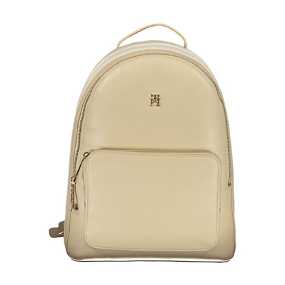 Beige Polyester Backpack